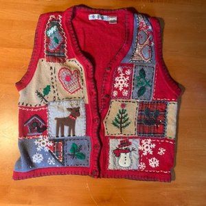 Vintage Christmas Sweater Vest